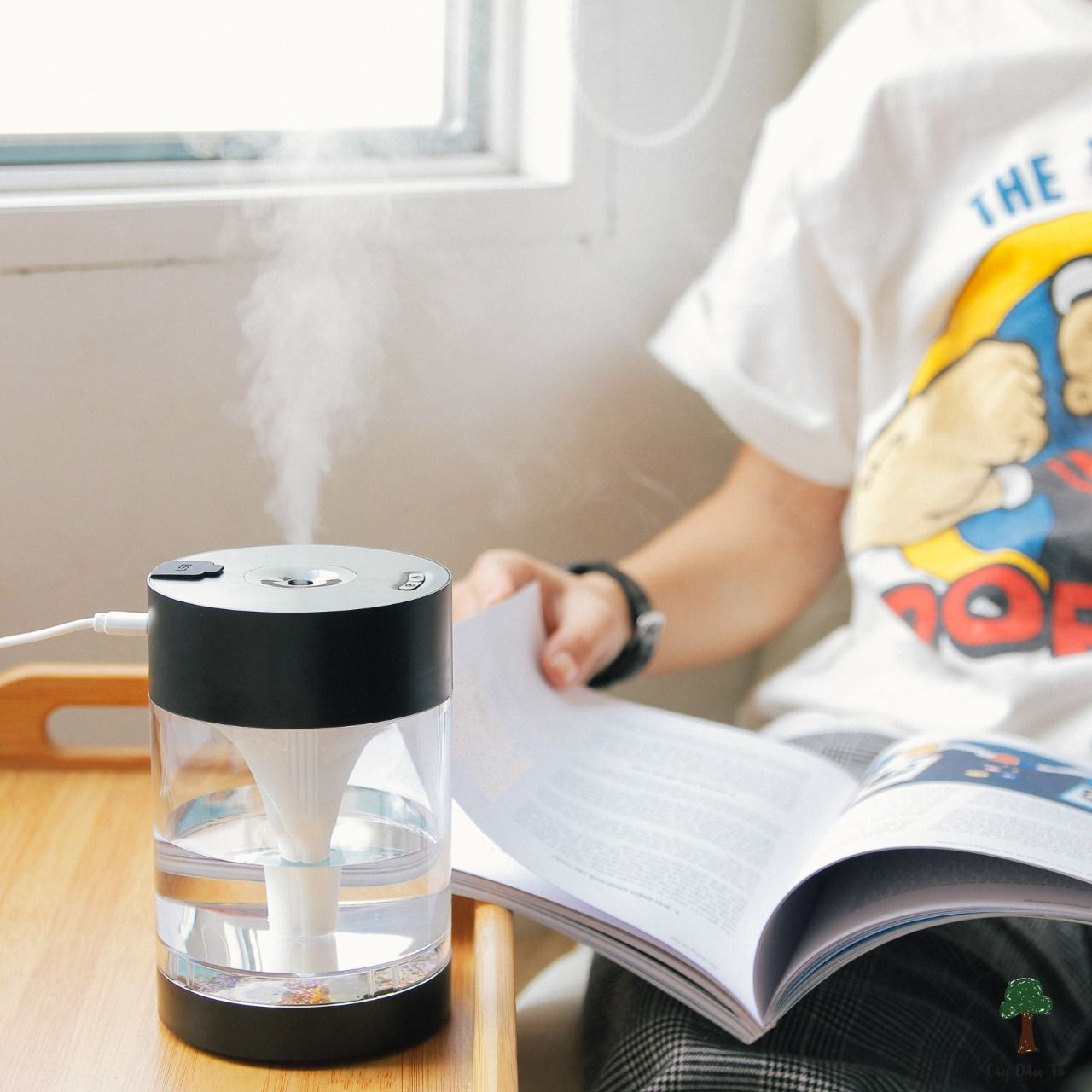 Máy Phun Sương 7 Màu Transparent Humidifier