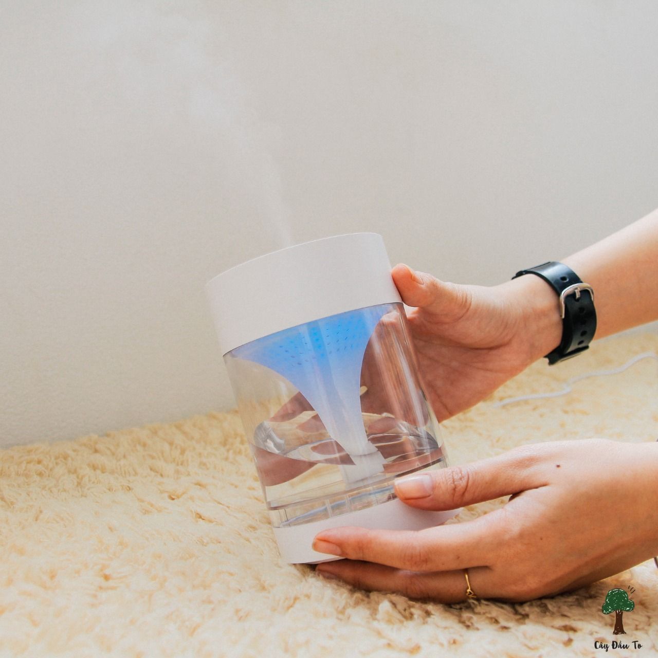 Máy Phun Sương 7 Màu Transparent Humidifier