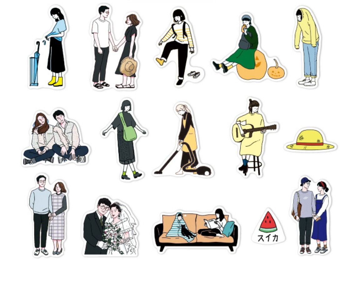 Small Pack Sticker Couples