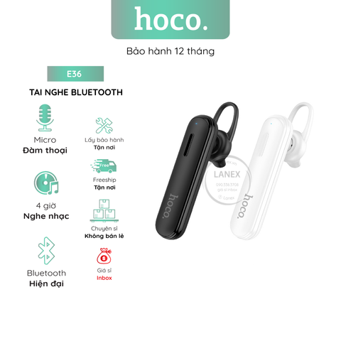 Tai Nghe Bluetooth Hoco E36 1 Bên V4.2 Có Mic