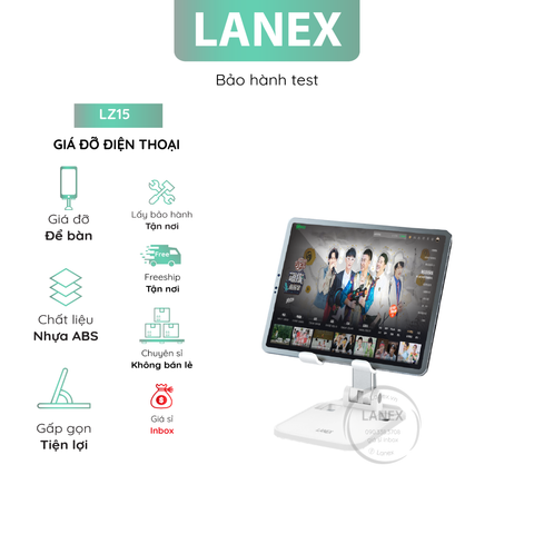 Giá Đỡ Điện Thoại Lanex Lz15 Để Bàn Nhựa Abs