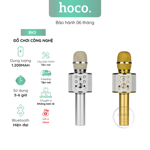 Đồ Chơi Công Nghệ Hoco Bk3 Mic Karaoke Bluetooth V4.2