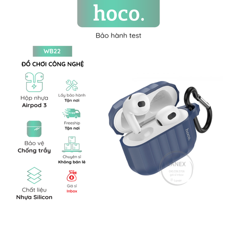 Đồ Chơi Công Nghệ Hoco Wb22 Hộp Nhựa Silicon Đựng Tai Nghe Airpods 3 Dày 2.0mm