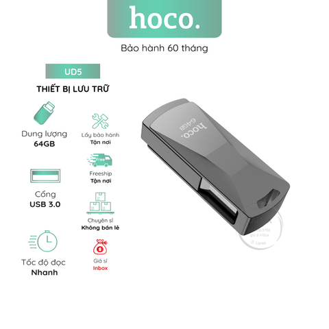 Thiết Bị Lưu Trữ Hoco Ud5 64G Usb 3.0 Hợp Kim Kẽm