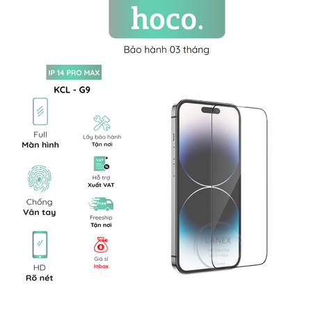 Kính Cường Lực Hoco G9 Ip 14 Pro Max Full Màn Hình