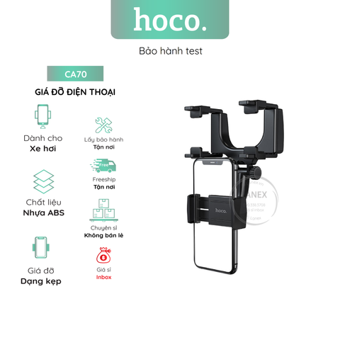 Giá Đỡ Điện Thoại Hoco Ca70 Gương Chiếu Hậu Trong Xe Hơi Nhựa Abs