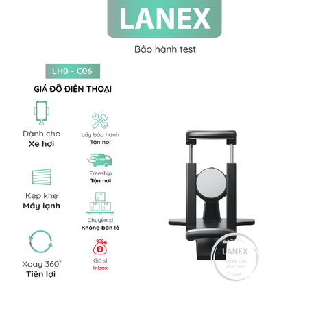 Giá Đỡ Điện Thoại Lanex Lho - C06 Xe Hơi 2 In 1 Nhựa Abs ( Khe Máy Lạnh Đồng Hồ Điều Khiển )