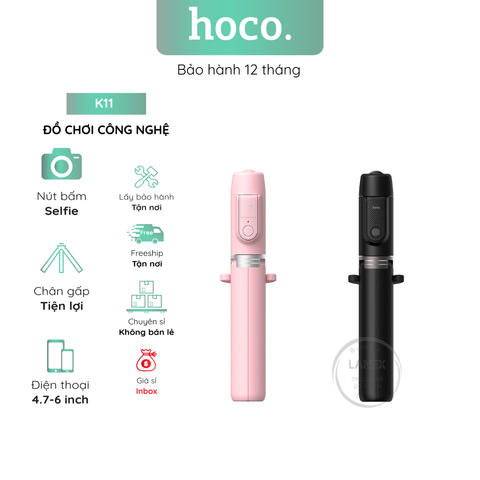 Đồ Chơi Công Nghệ Hoco K11 Gậy Chụp Hình Selfie Bluetooth V3.0 Kèm Remote Dài 0.68m