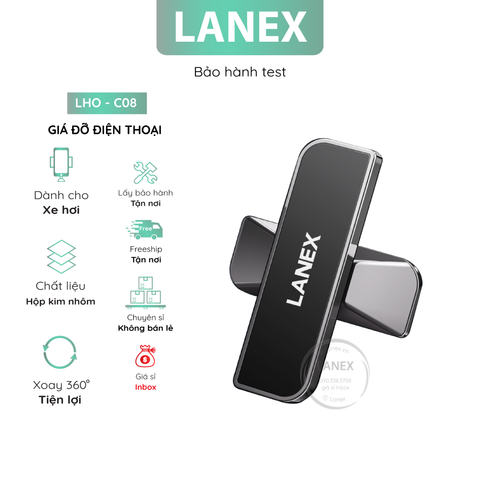 Giá Đỡ Điện Thoại Lanex Lho - C08 Trên Xe Hơi Hợp Kim Nhôm