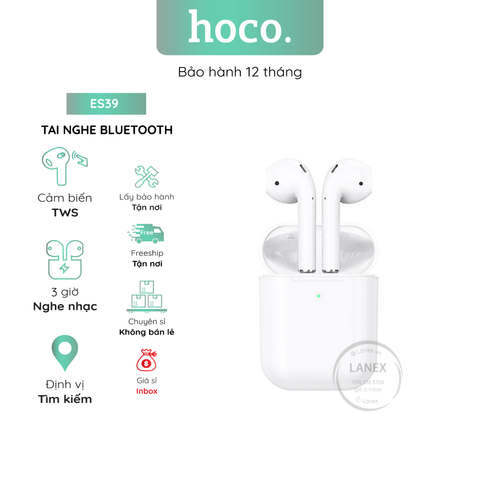 Tai Nghe Bluetooth Hoco Es39 Cảm Ứng 2 Bên Tws V5.0 Có Mic Định Vị