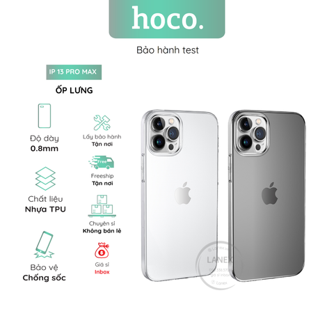 Ốp Lưng Hoco Nhựa Tpu Trong Suốt Iphone 13 Pro Max 6.7 Inch Dày 0.8mm