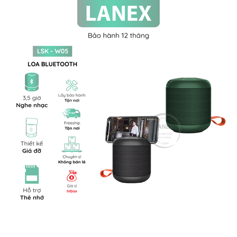 Loa Bluetooth Lanex Lsk - W05 Giá Đỡ 5w V5.0
