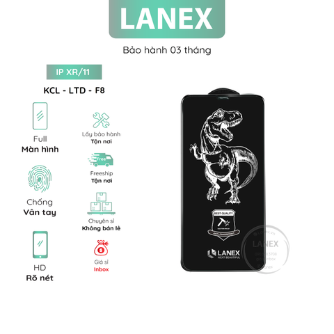 Kính Cường Lực Lanex Ltd - F8 Hd Iphone Xr / 11 Full Màn Hình ( Hộp 10 Miếng / Giá 1 Miếng )