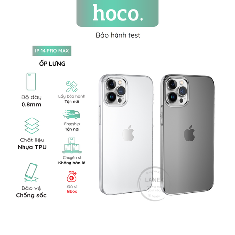 Ốp Lưng Hoco Nhựa Tpu Trong Suốt Iphone 14 Pro Max 6.7 Inch Dày 0.8mm