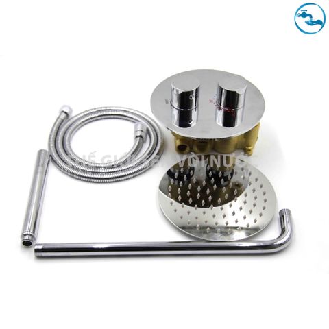 Sen tắm đứng nóng lạnh Đồng Mạ Crom âm tường Sandra SD-057