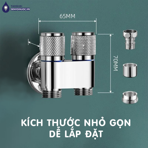 Van T 2 chế độ thân A và cài A mạ xám VT-10B