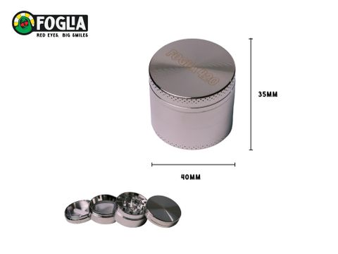 Grinder Classic Foglia Silver 40mm