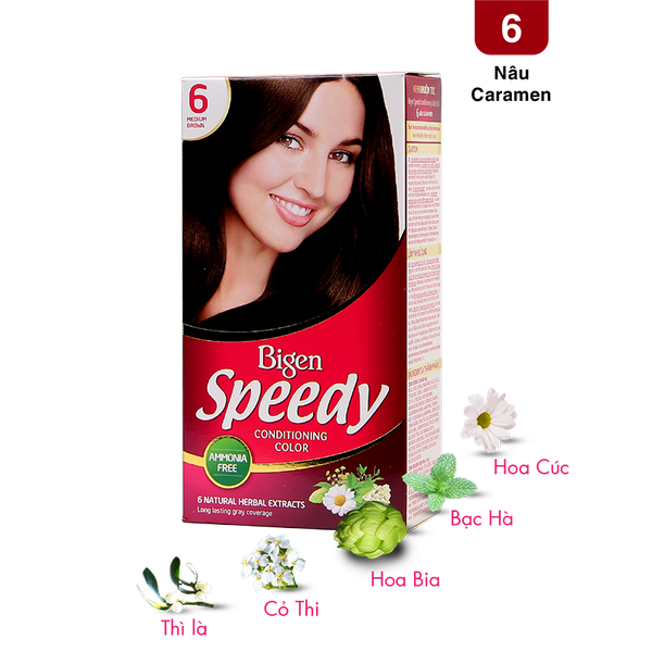  Bigen Speedy Số 6 - Nâu Caramen 