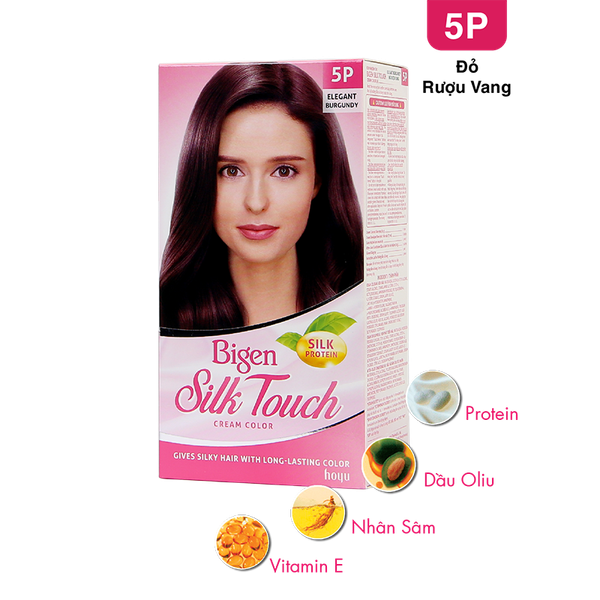  Bigen Silk Touch 5P - Đỏ Rượu Vang 