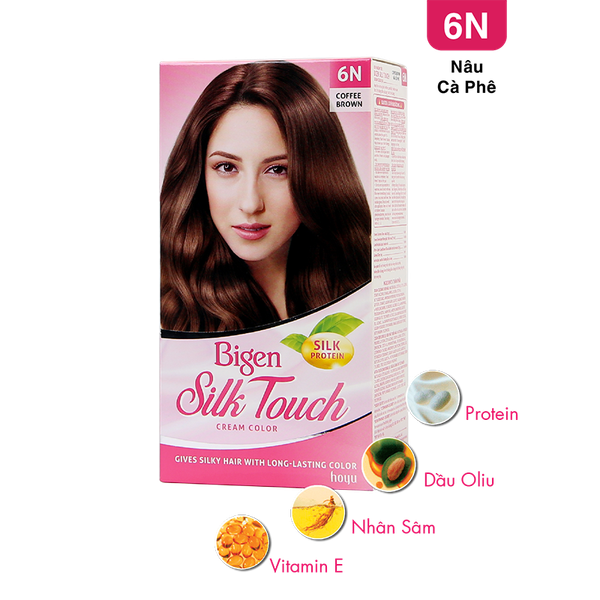  Bigen Silk Touch 6N - Nâu Cafe 