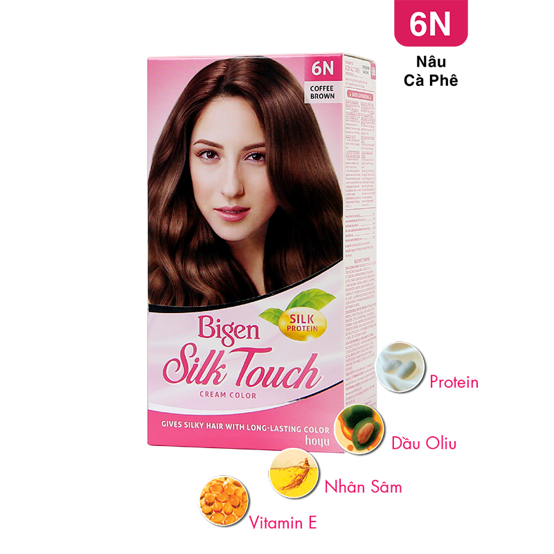  Bigen Silk Touch 6N - Nâu Cafe 