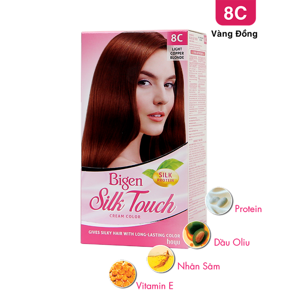  Bigen Silk Touch 8C - Vàng Đồng 