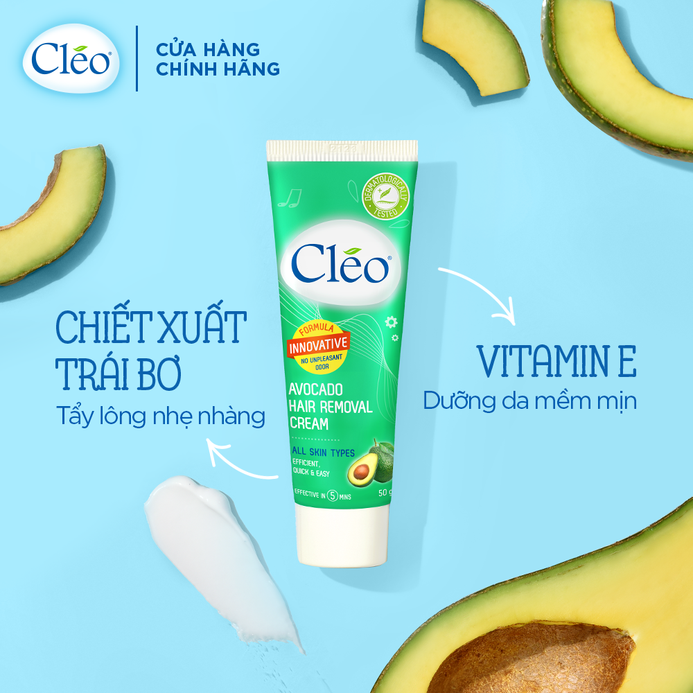 Thành phần chính của kem tẩy lông CLEO Bơ