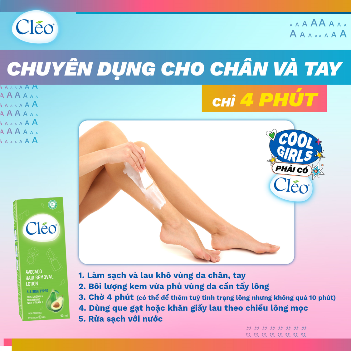 Hướng dẫn sử dụng kem tẩy lông chân đúng cách