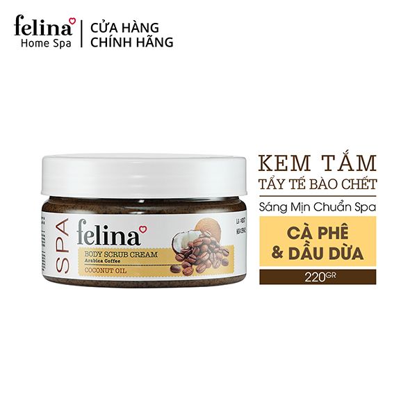 Kem Tắm Tẩy Tế Bào Da Chết Hạt Cà Phê Và Tinh Dầu Dừa 220g