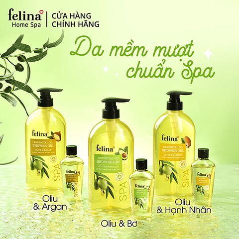 Gel Tắm Tinh Dầu Dưỡng Ẩm Oliu & Argan - 