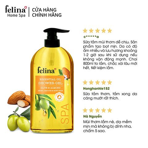 Gel Tắm Tinh Dầu Dưỡng Ẩm Oliu & Hạnh Nhân - 