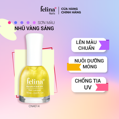 Sơn móng tay Felina màu Nhũ Vàng Sáng_CN4014 -