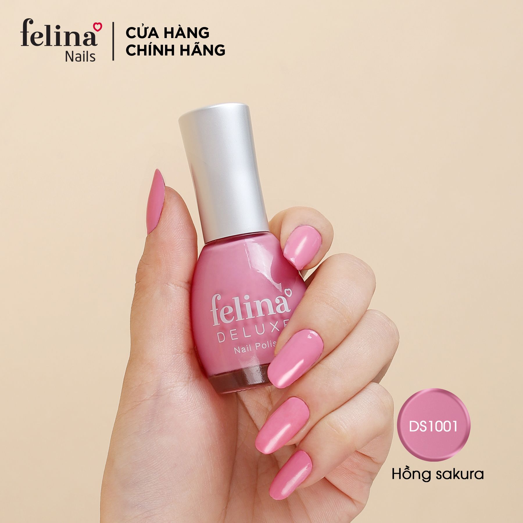 Sơn Móng Tay Felina Deluxe màu Hồng Sakura_DS1001 -