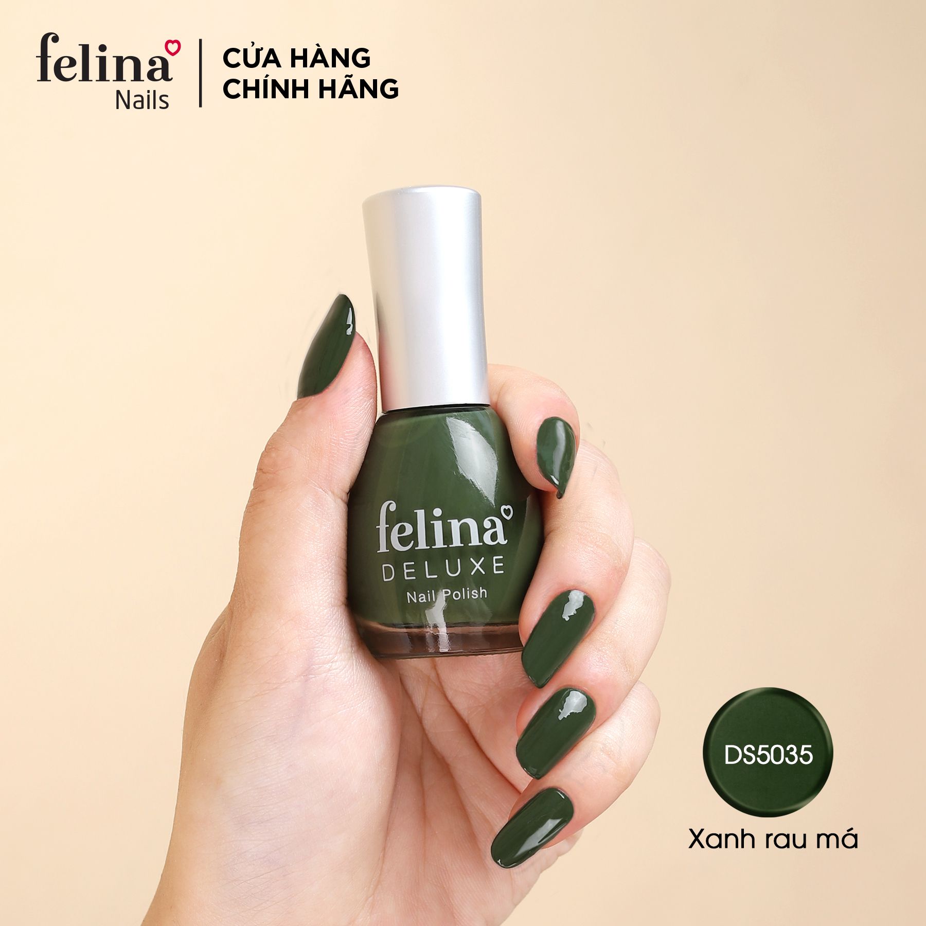 Sơn móng tay Felina Deluxe màu Xanh Rau Má_DS5035 -