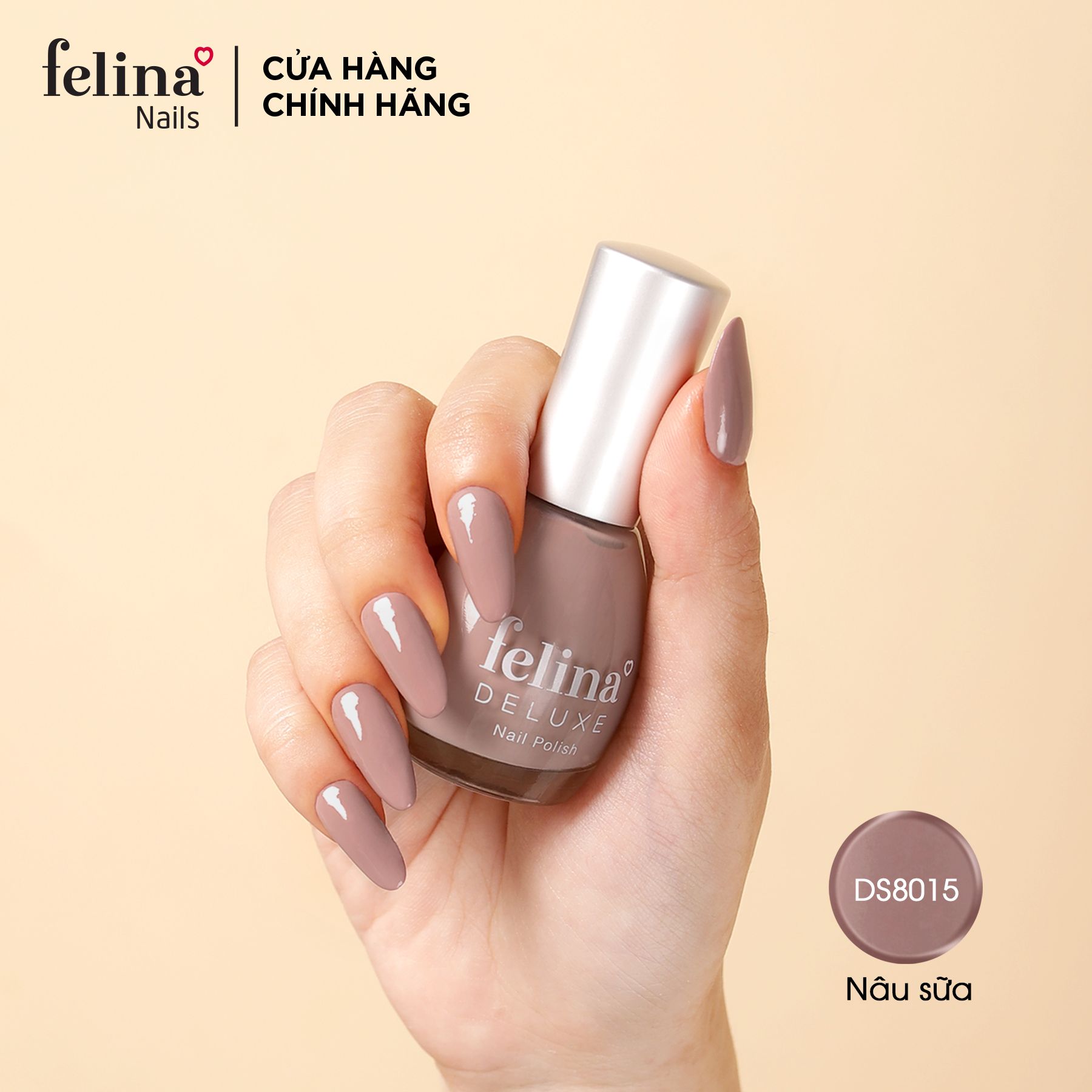 Sơn móng tay Felina Deluxe màu Nâu Sữa _DS8015 -