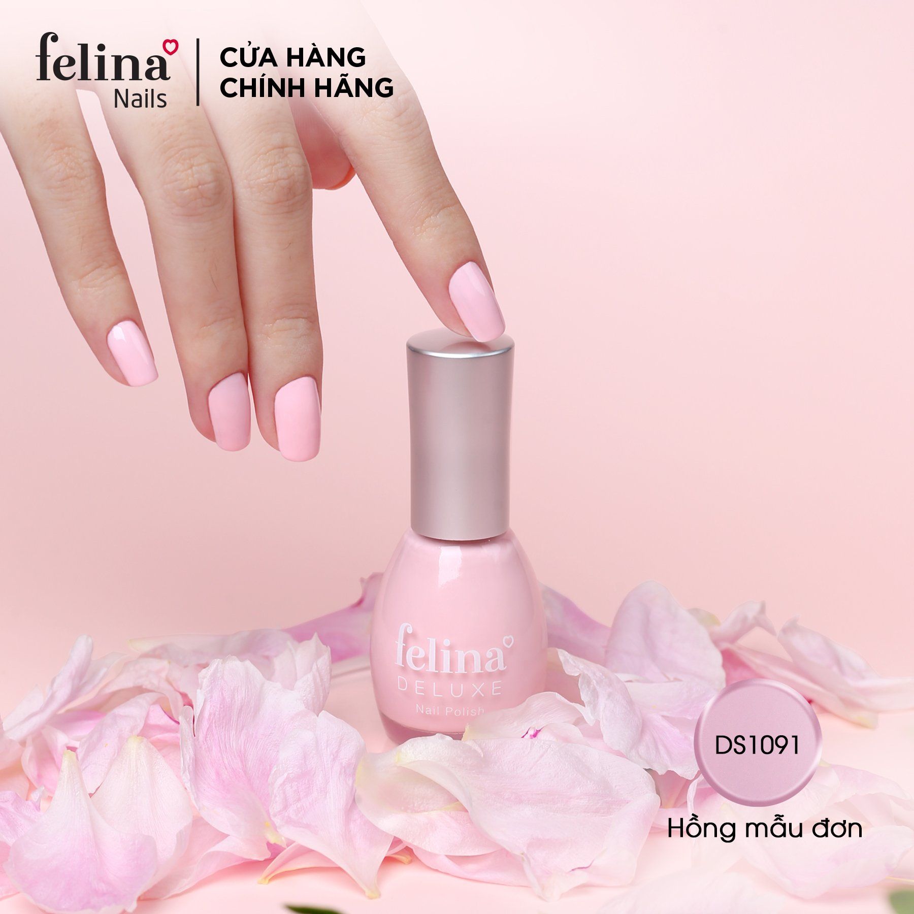 Sơn móng tay Felina Deluxe màu Hồng mẫu đơn_DS1091 - 