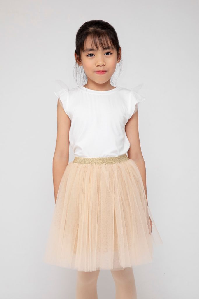 Áo Thun Bé Gái Mandy - Trắng