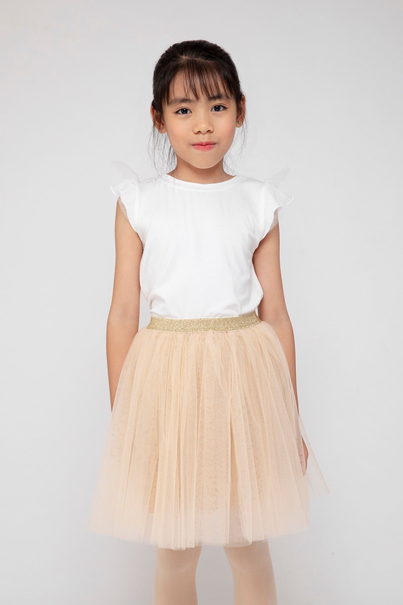 Áo Thun Bé Gái Mandy - Trắng