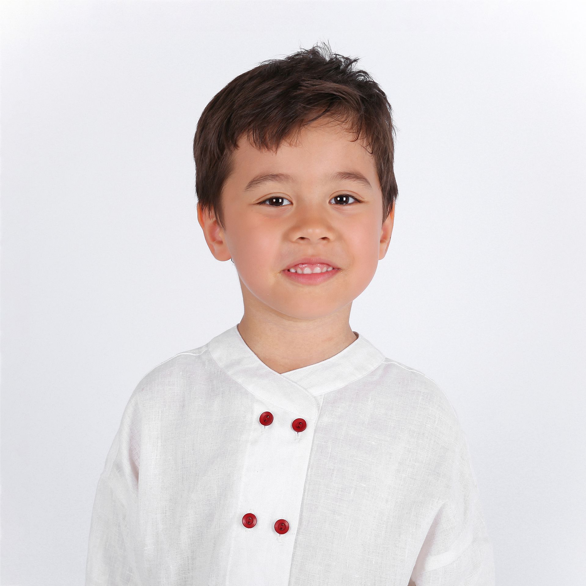 Áo bé trai Anthony - Linen trắng