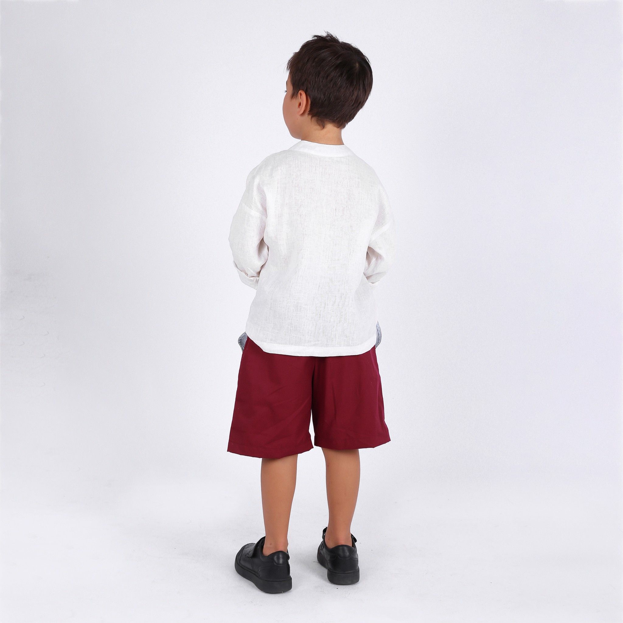 Áo bé trai Anthony - Linen trắng