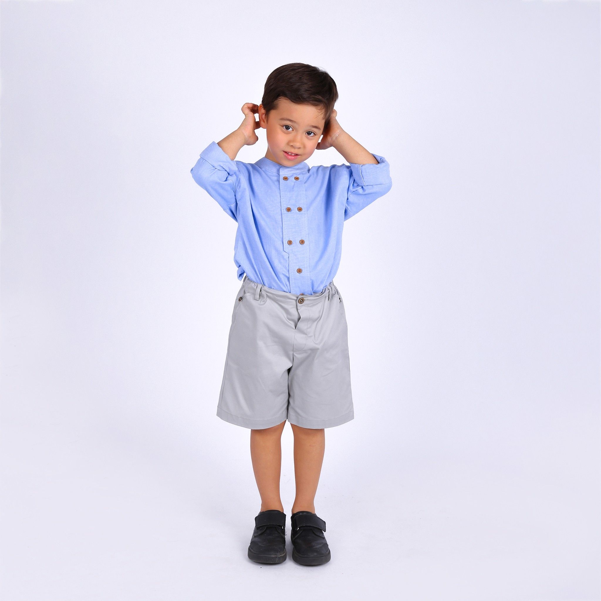 Áo bé trai Anthony - Pho xanh blue nhạt