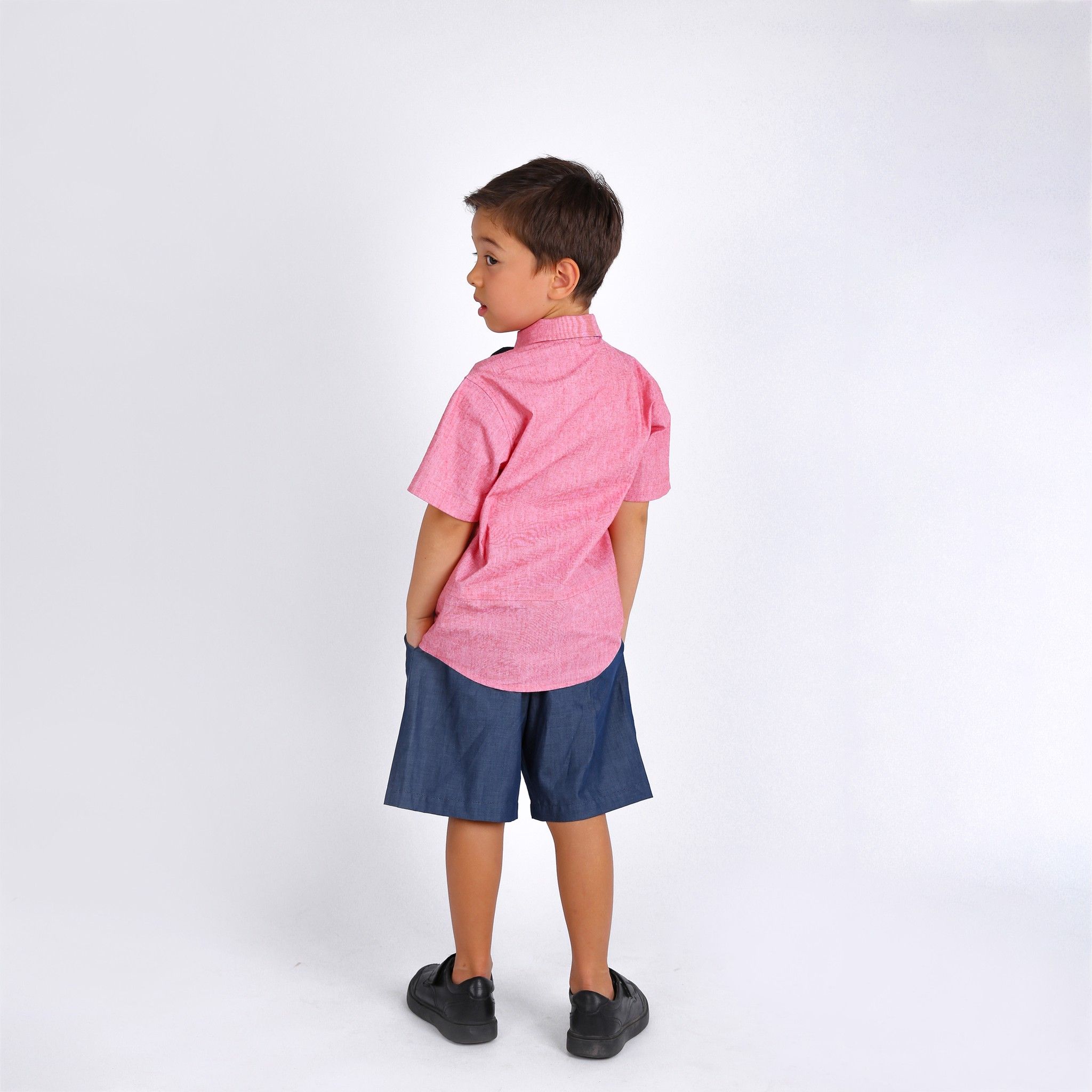 Quần shorts bé trai Nick - Denim xanh đậm