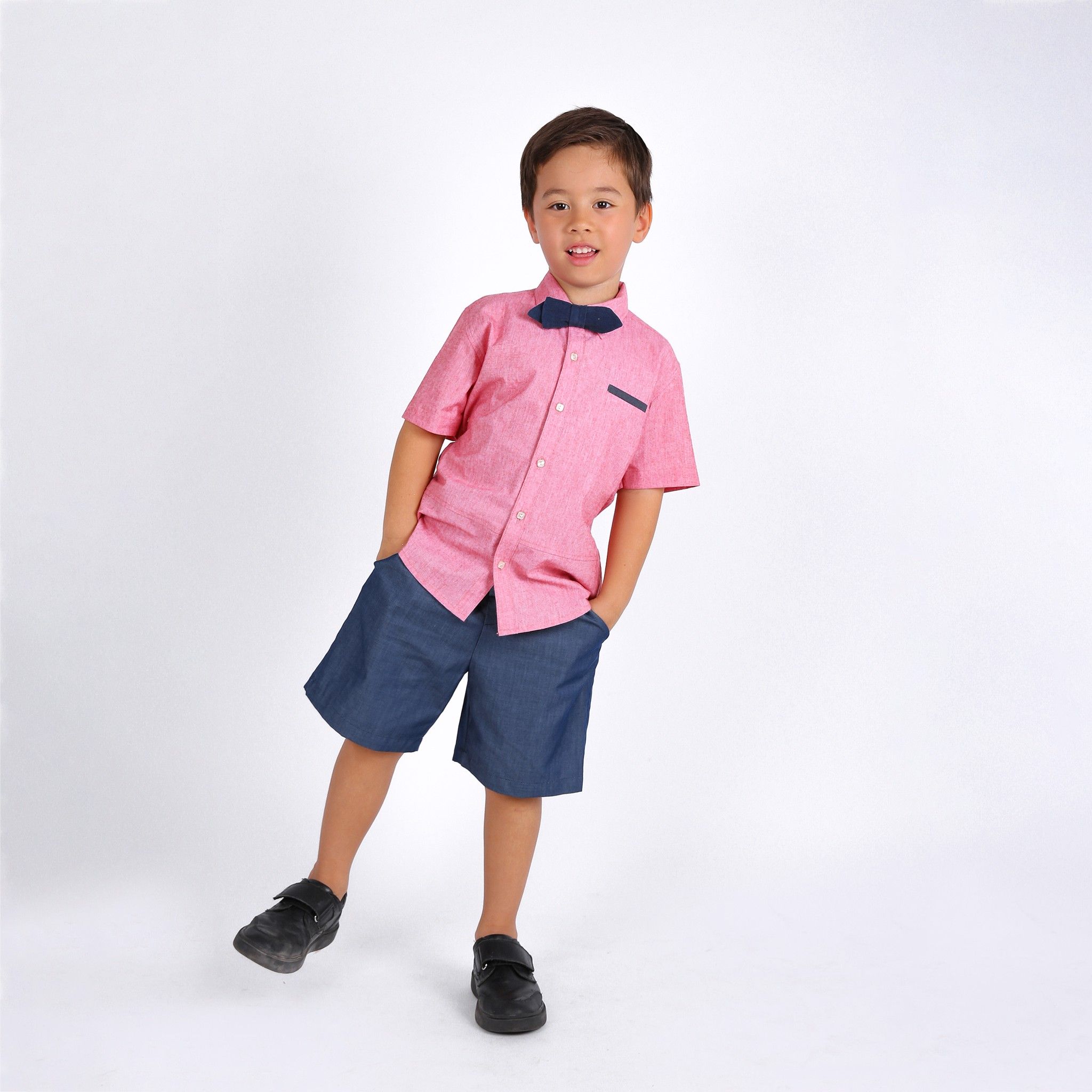 Quần shorts bé trai Nick - Denim xanh đậm