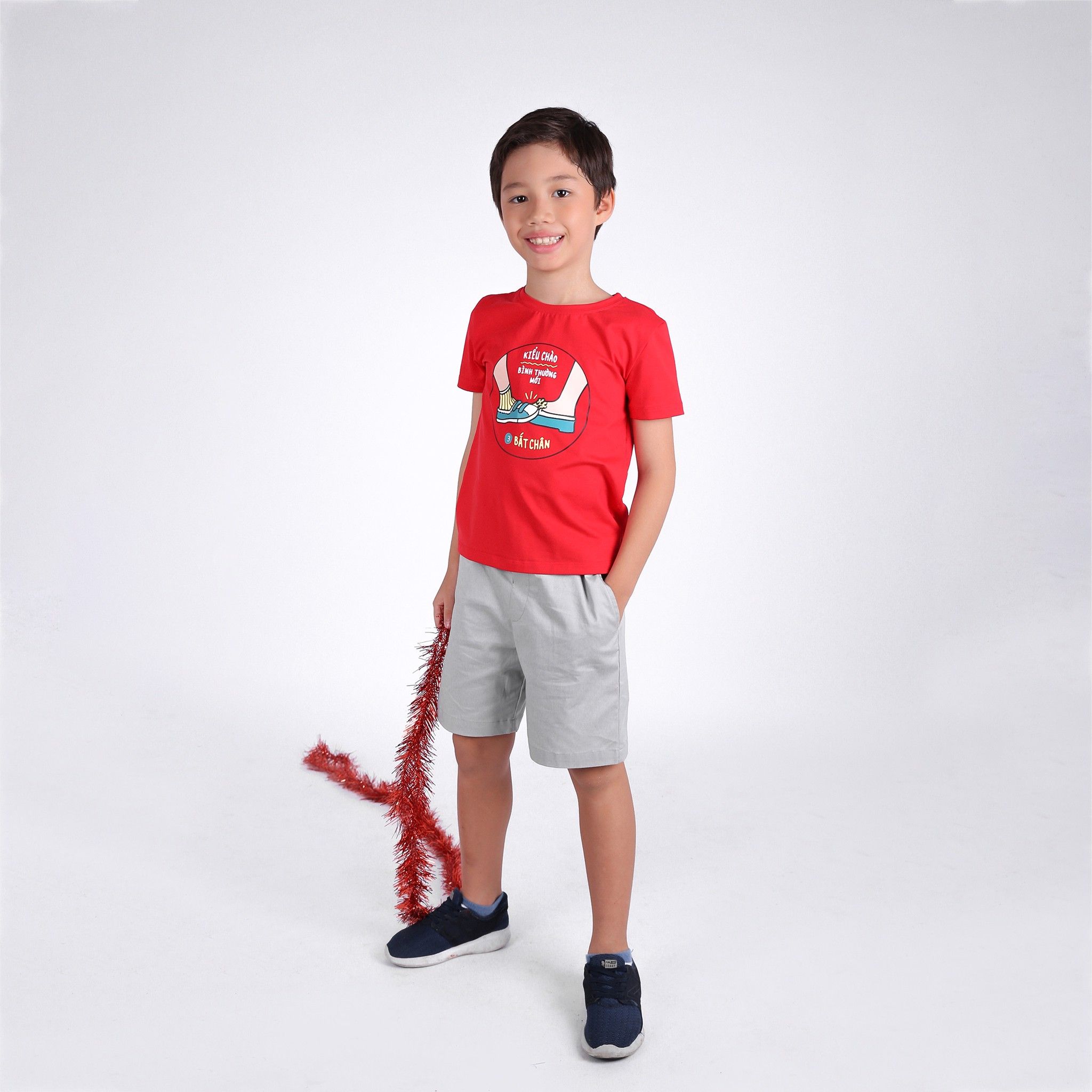 Áo bé trai thun Nicky - Thun đỏ