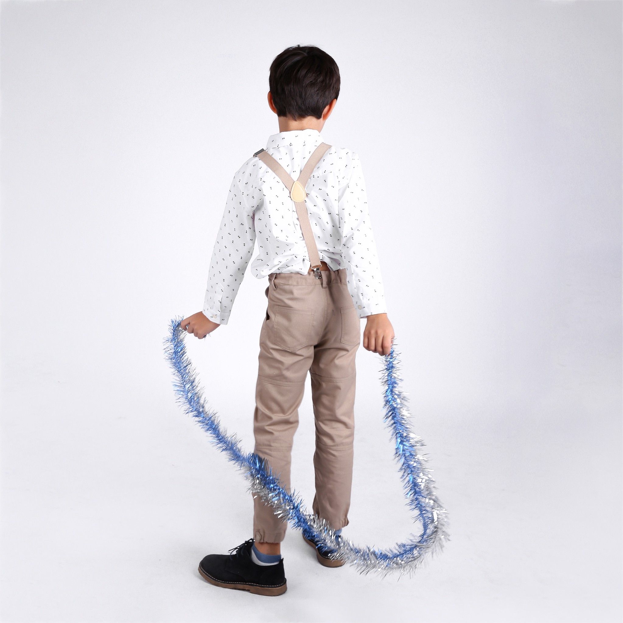 Áo bé trai Tim - Trắng cây dừa