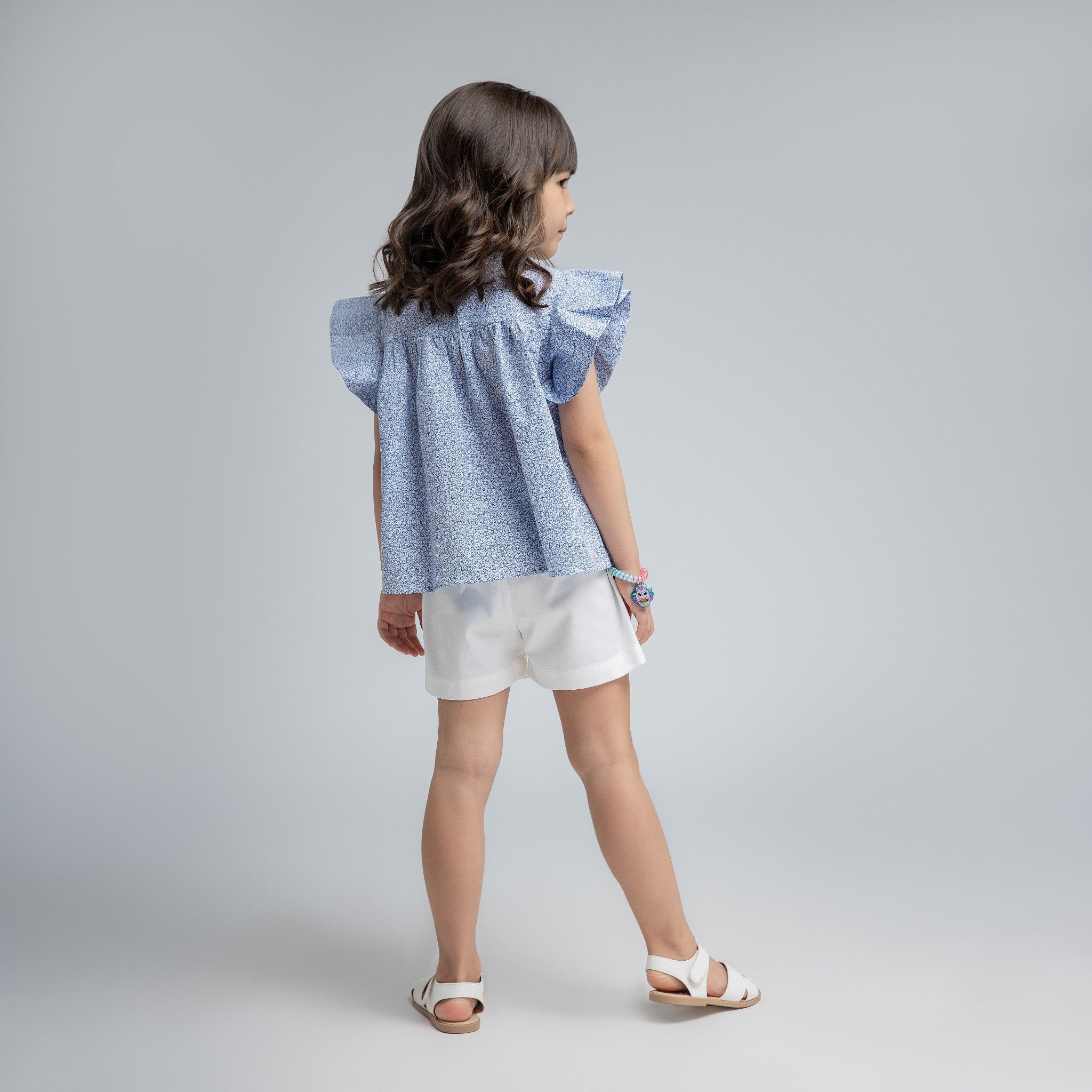 Quần shorts bé gái Juliette - Khaki trắng