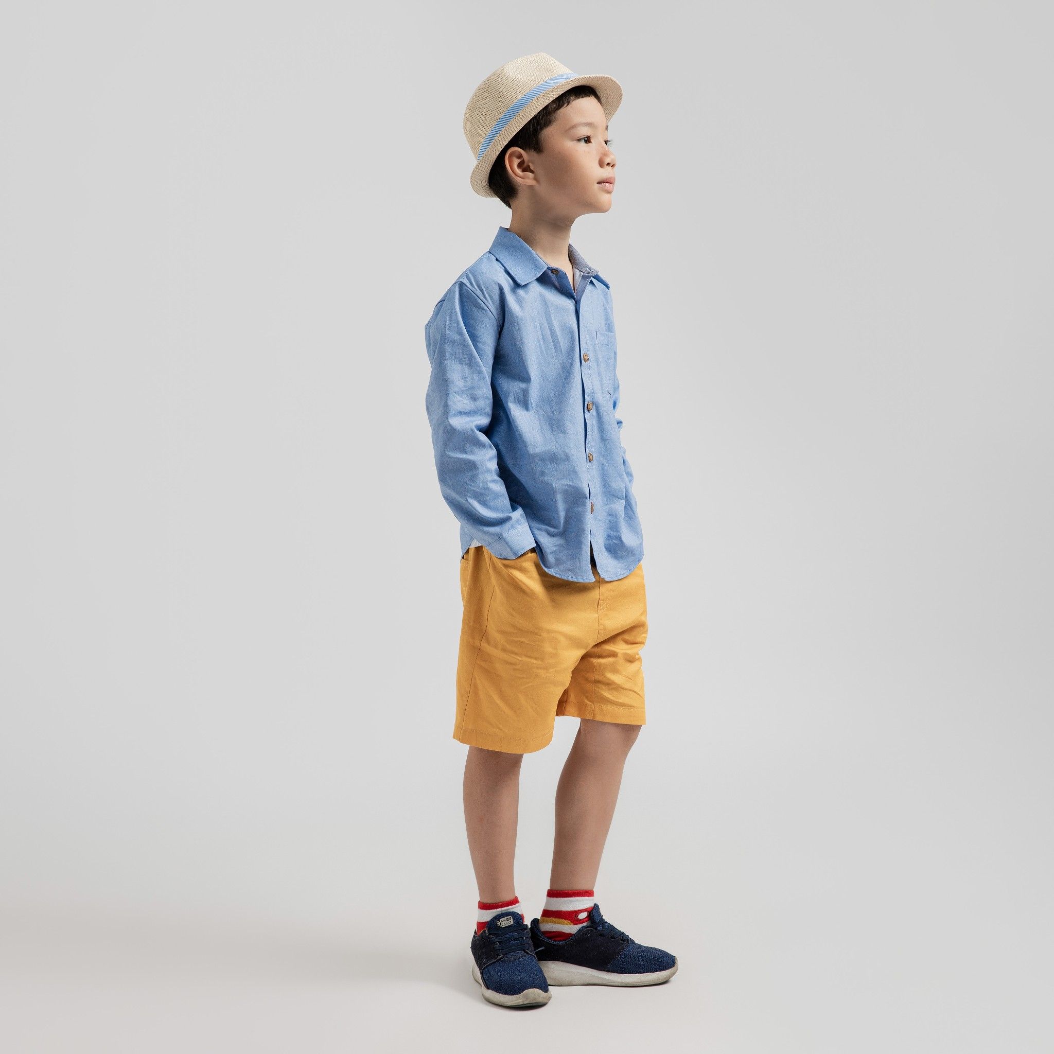 Áo bé trai Stanley - Denim xanh nhạt