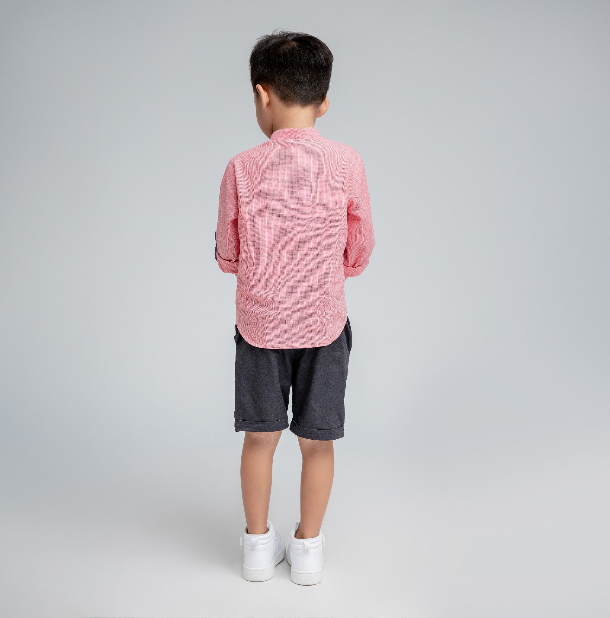 Quần shorts bé trai Brian - Khaki xám nâu