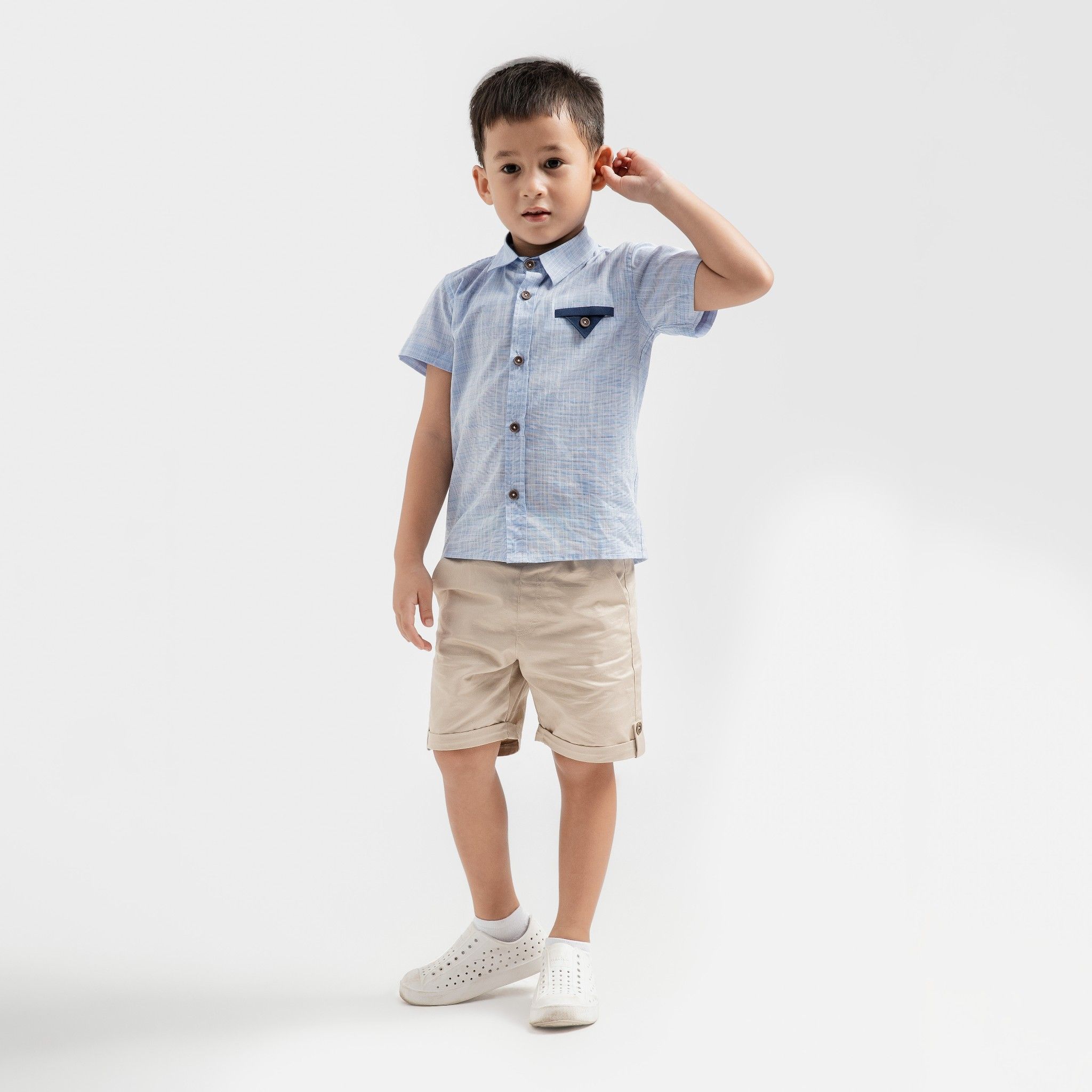 Quần shorts bé trai Brian - Khaki beige