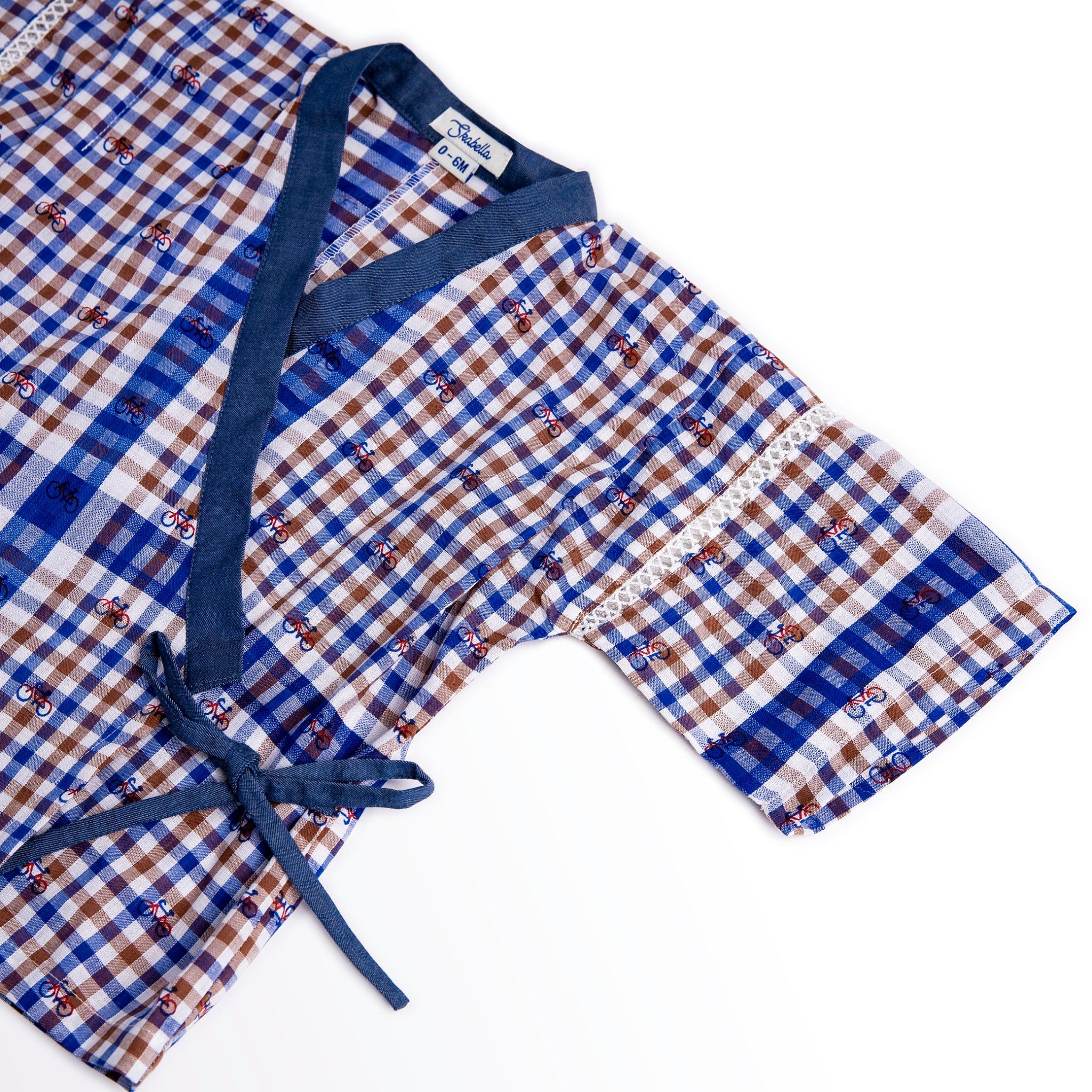 Bộ Jinbei Nikko - Caro xanh nâu xe đạp